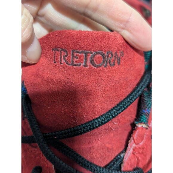 Tretorn Women's Red Suede Lace-Up Almond Toe Ankle Boots Size 8 - Picture 2 of 9